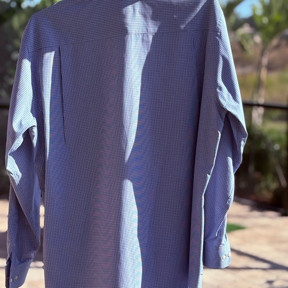 David Donahue | Blue Checkered Dress Shirt | Neck 17 / 34–35 - Picture 2 of 5